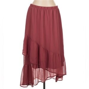 a new day Women's High Low Skirt in Burgundy